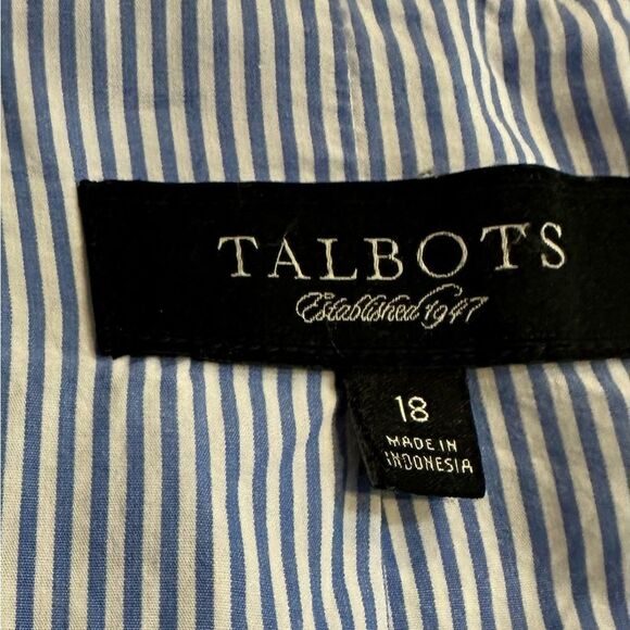 Talbot’s Jacket Size 18 Full Zip Linen Blend White and Lined Casual Rope Tie - Picture 3 of 8